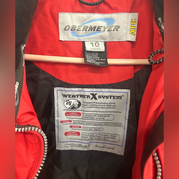 OBERMEYER SKI  SNOW BOARD WOMEN JACKET IN SIZE 10 ZIPPER THREE ZIPPED POCKETS - Picture 5 of 8